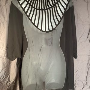 Maurice's Black L/XL Kimono with strap detail on the back